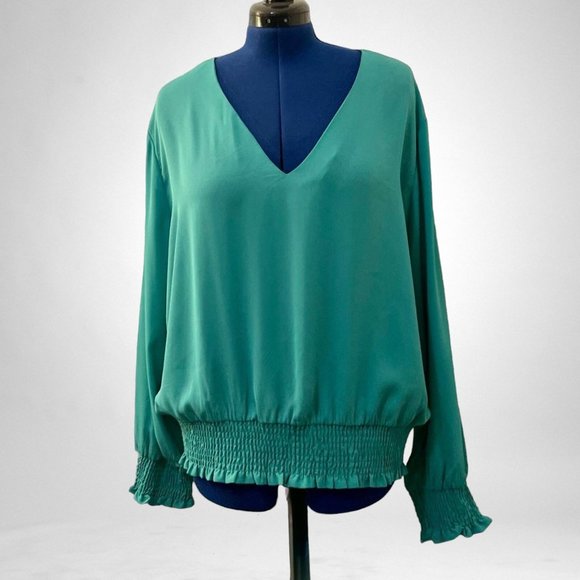 NWT! GLITZY Lifestyle Emerald Green Blouse, Size 4X - Picture 1 of 7